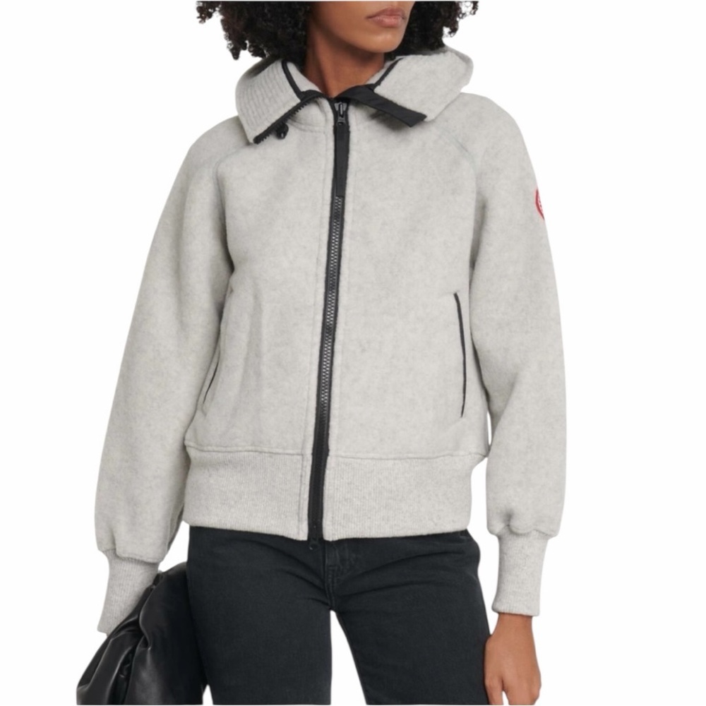 Canada Goose Women’s Kind Fleece Chilliwack Bomber Mist Grey Size XL - Picture 4 of 15
